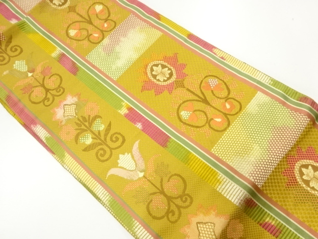 本場筑前博多花更紗模様織出し名古屋帯